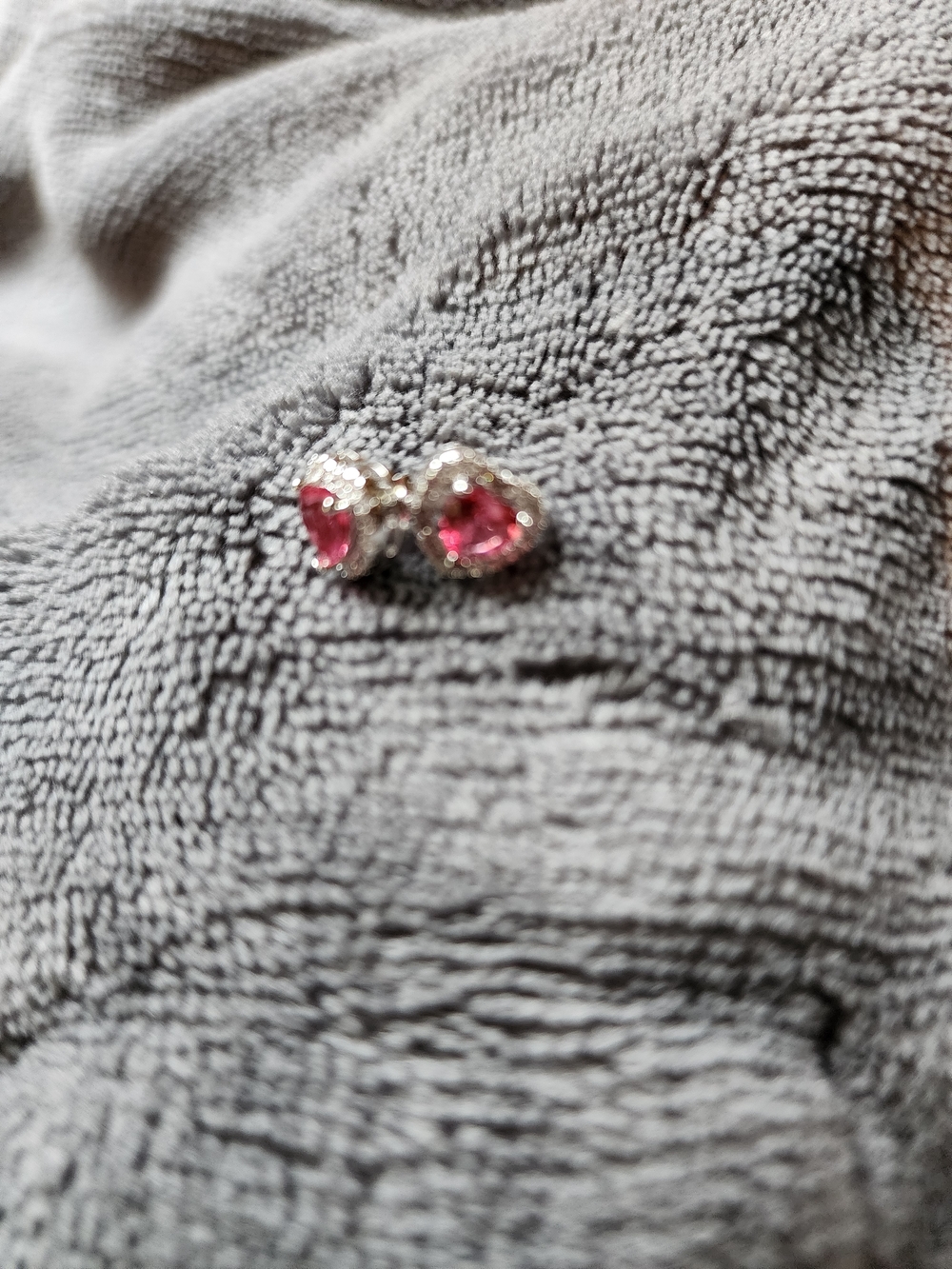Red Heart Sterling Silver Earrings
